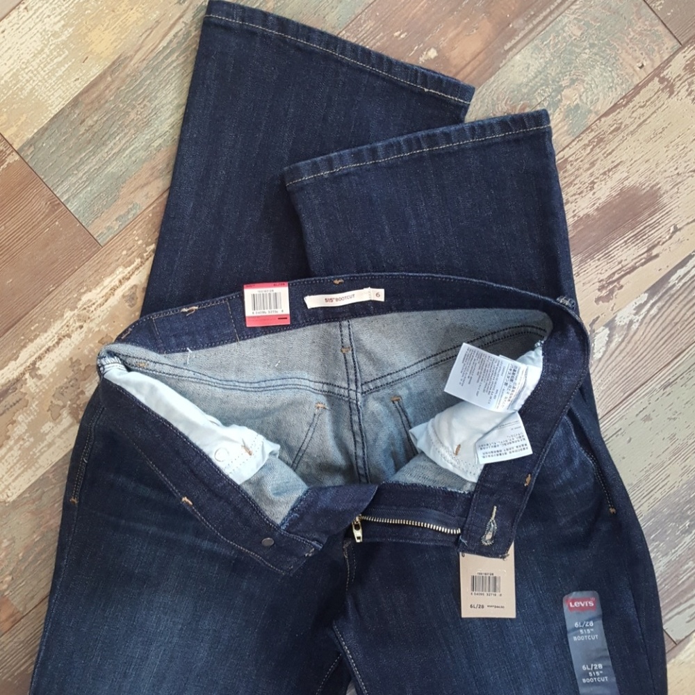 Levis 515 BOOT CUT 6L Dark Wash Blue Denim Jeans